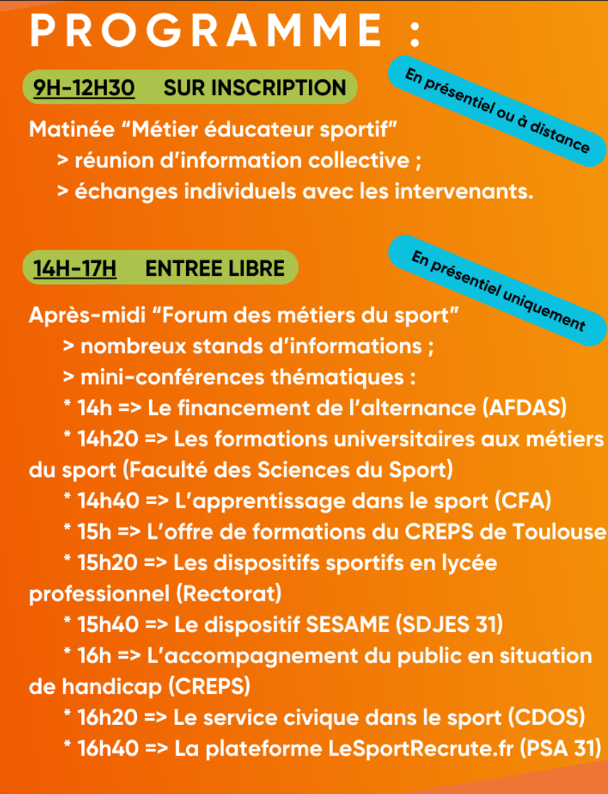 Programme Journée du sport 2023